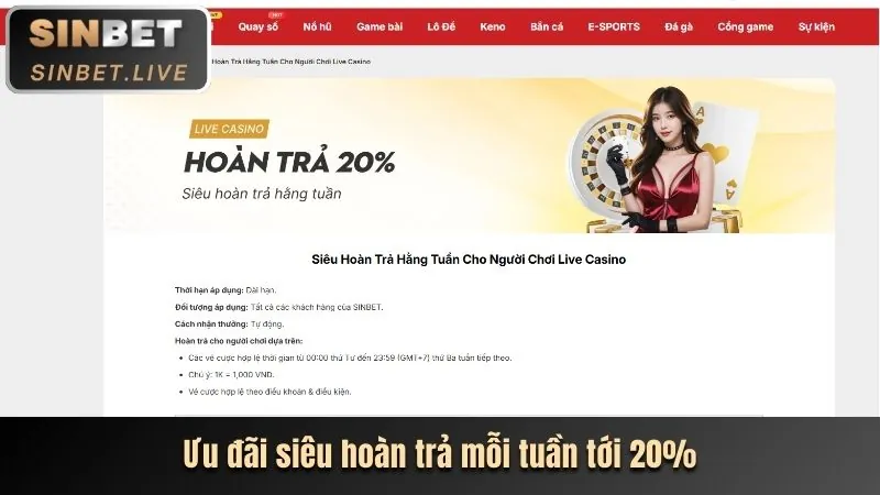 Hoàn trả không giới hạn THB